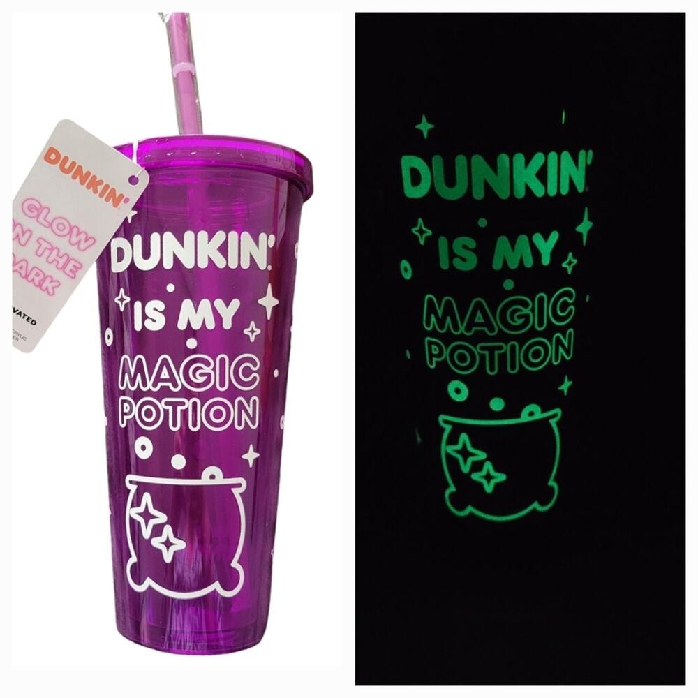 Glow In The Dark Dunkin Tumbler NWT 24oz Halloween